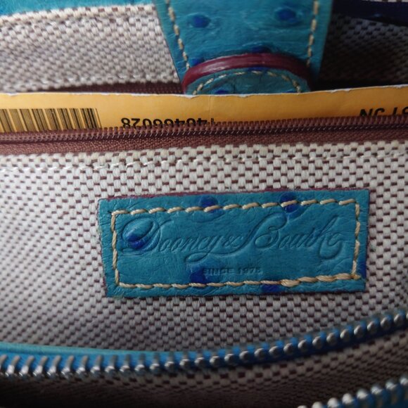 Dooney & Bourke Blue Ostrich Bag - Picture 9 of 16